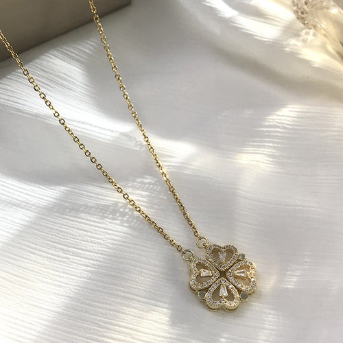 Load image into Gallery viewer, Folding Heart Shaped Necklace
